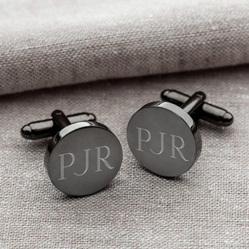 Gunmetal Round Cufflinks