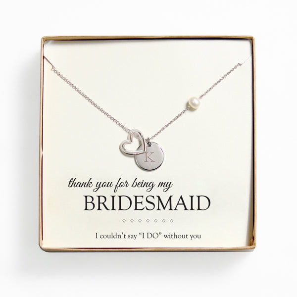 Silver Open Heart Charm Necklace