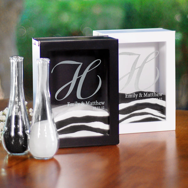 White Unity Sand Ceremony Shadow Box Set