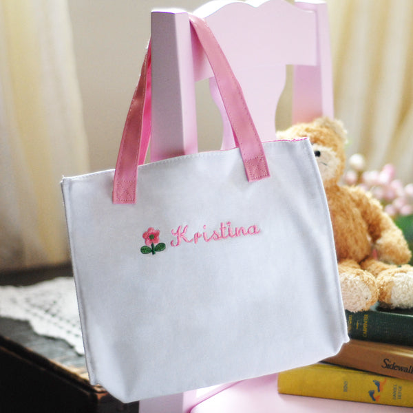 Personalized Flower Girl Tote Bag