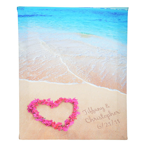 Personalized Ocean Waves of Love Gallery Wrapped Canvas