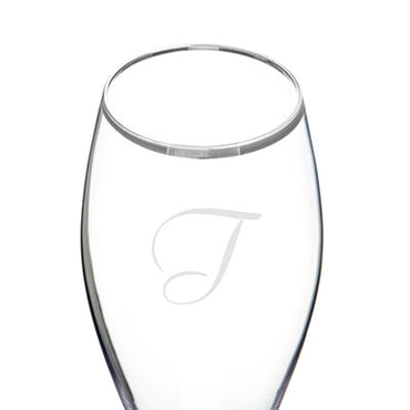 Personalized 7 oz. Silver Rim Champagne Flutes (Set of 2)