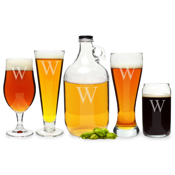 Personalized Craft Beer 5pc. Party Glassware Set