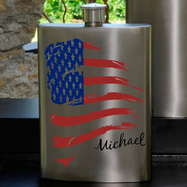 Guys Party Flask - Flag