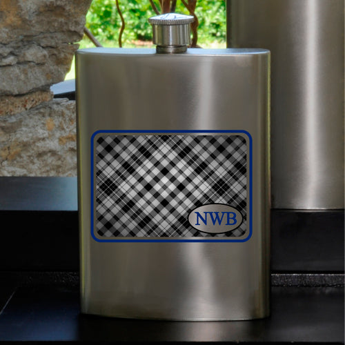 Guys Party Flask - Plaid