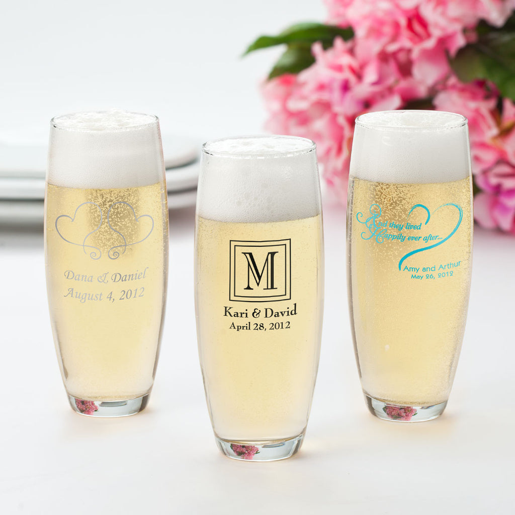 Printed Champagne Flutes (Pack of 24)