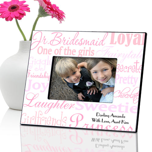 Personalized Jr. Bridesmaid Frame - Shades of Pink