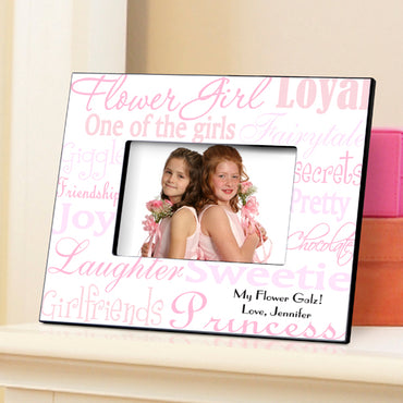 Personalized Flowergirl Frame - Shades of Pink
