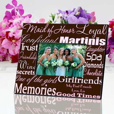 Maid of Honor Frame - Pink/Brown