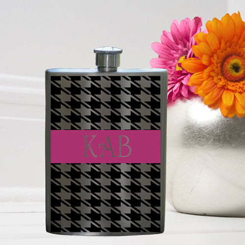 Party Girl Flask - Houndstooth Flask