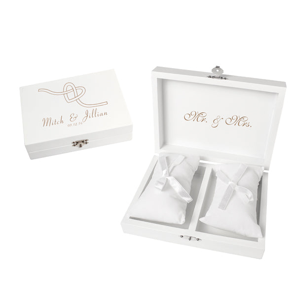 Personalized Tie the Knot Ring Bearer Pillow Keepsake Box