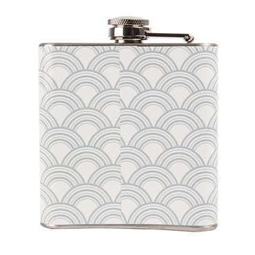 Personalized Gatsby Silver Patterned Flask
