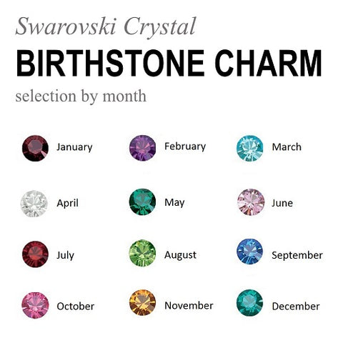 Personalized Swarovski Crystal Charm Necklace